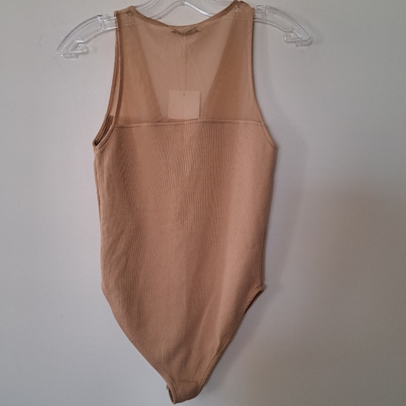 Zara Nude Tulle Stretch Bodysuit - Picture 5 of 5